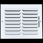 airgrilles 10"w x 8"h 1 way fixed curved blade air supply diffuser  -  register vent cover grill for sidewall and ceiling  -  white  -  outer dimensions: 11.75"w x 9.75"h hnd-cb-wh-1way-10x8  - 1